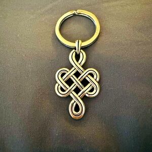 Brighton Interlok Endless Knot Key Fob in Silver